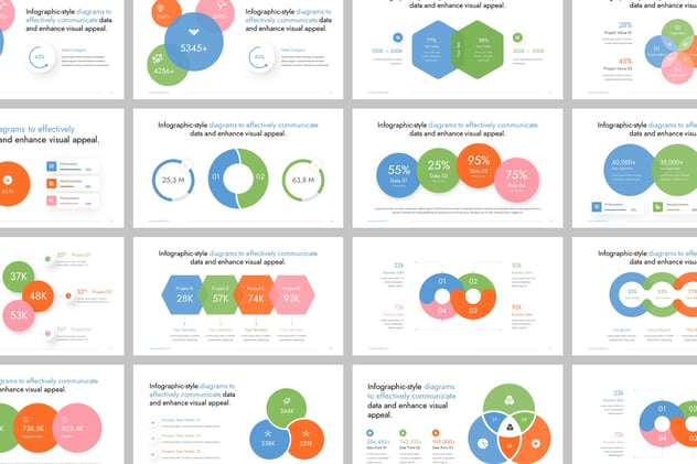 彩色维恩图文氏图集合图形keynote模板 - 顶尖PPT