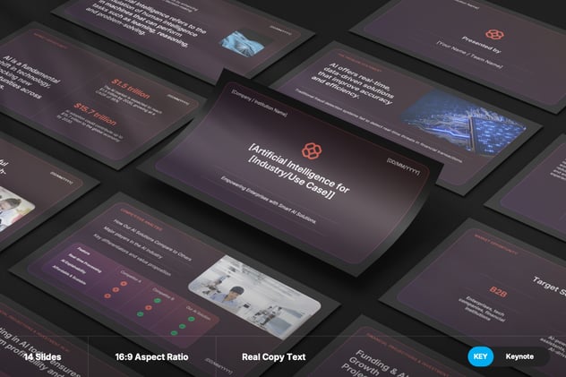 初创公司AI人工智能keynote模板 - 顶尖PPT