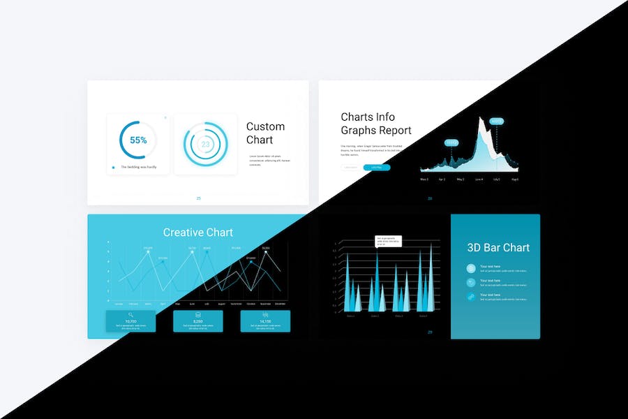 可视化数据展示图形图表PPT模板 - 顶尖PPT