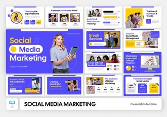 专业社交媒体营销干预Keynote演讲 - 顶尖PPT