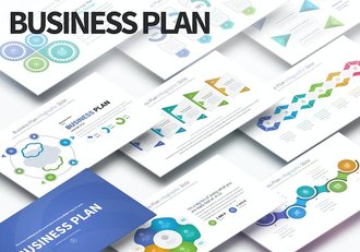 精美大气业务计划数据展示信息图形图表PPT模板 - 顶尖PPT