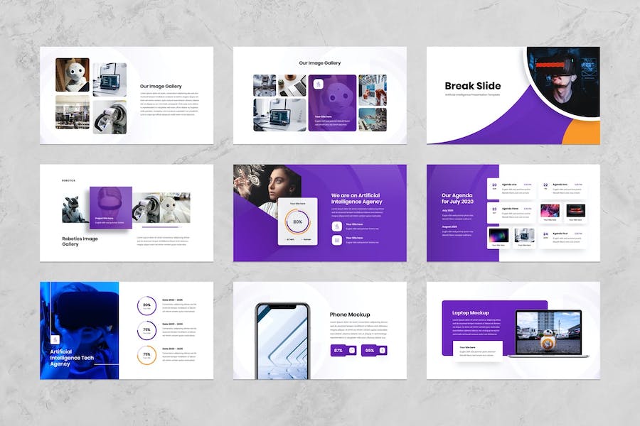 人工智能技术创新应用讲述Keynote模板 - 顶尖PPT