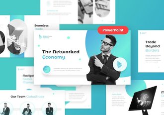 全球贸易商务连接合作PPT模板 - 顶尖PPT