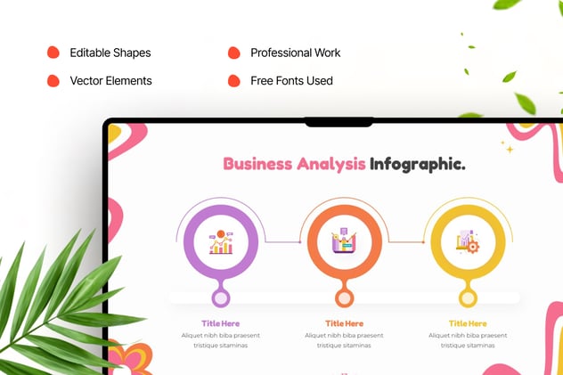 商业分析信息图形keynote模板 - 顶尖PPT