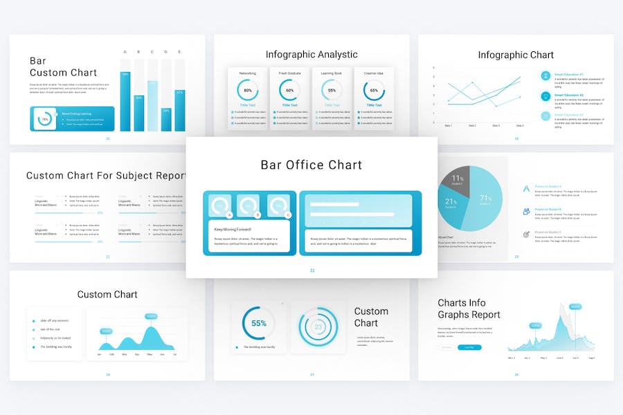 可视化数据展示图形图表PPT模板 - 顶尖PPT