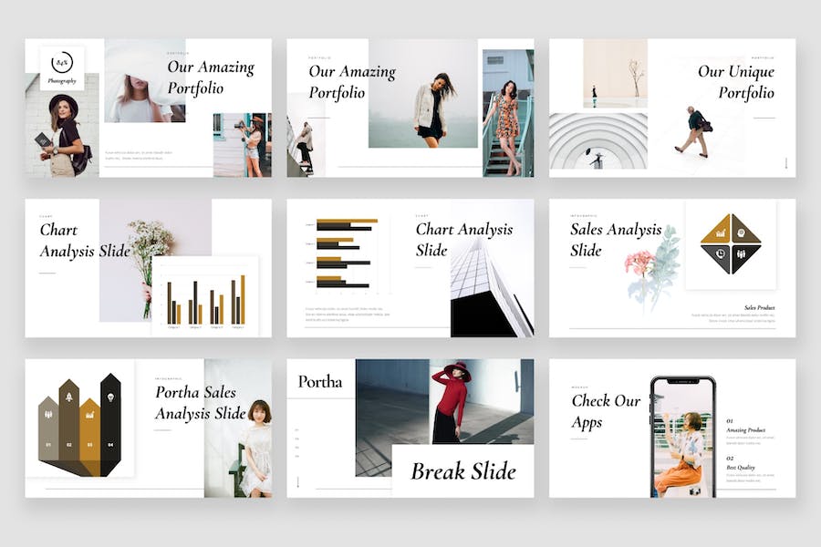 时尚摄影美图keynote模板 - 顶尖PPT