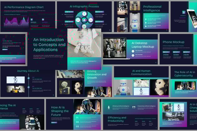 ai人工智能动画生成keynote模板 - 顶尖PPT