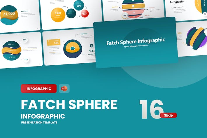 多种立体圆形球体切割面PPT图形模板 - 顶尖PPT