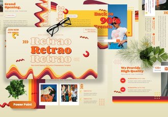 复古怀旧90年代风格展示PPT模板 - 顶尖PPT