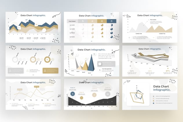 数据图表信息图形涂鸦风格keynote模板 - 顶尖PPT