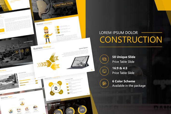 建筑工程年度报告总结PPT模板 - 顶尖PPT