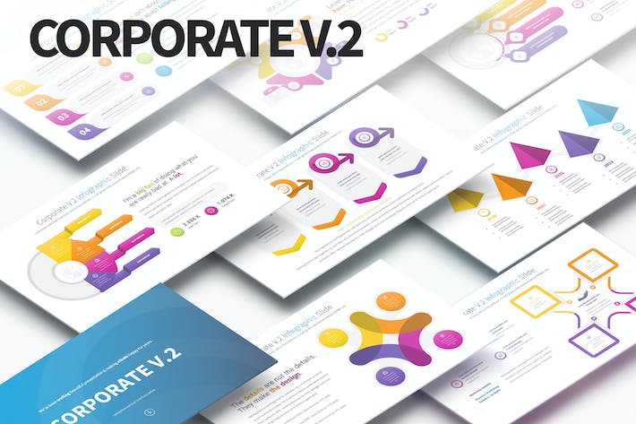 企业要点信息展示图形PPT模板 - 顶尖PPT