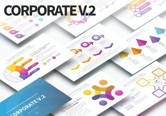 企业要点信息展示图形PPT模板 - 顶尖PPT