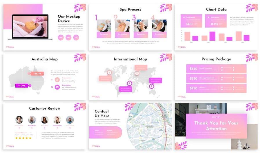 女性美容美白机构PPT模板 - 顶尖PPT