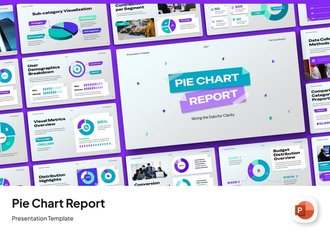 圆形饼形可视化数据图形PPT模板 - 顶尖PPT