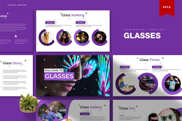 眼镜行业调研汇报PPT模板 - 顶尖PPT