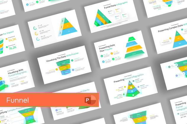 漏斗信息图表PPT模板 - 顶尖PPT
