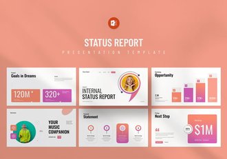 公司内部状态项目报告PPT模板 - 顶尖PPT