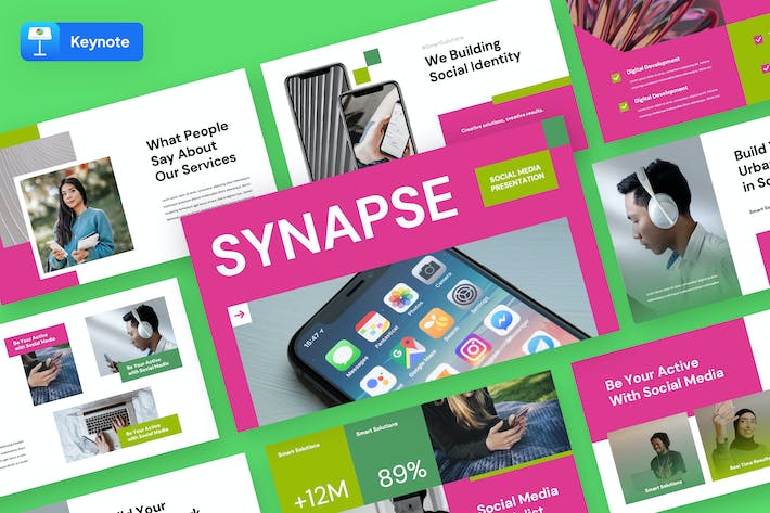 社交媒体内容运营方案Keynote模板 - 顶尖PPT