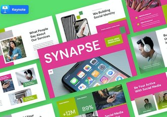 社交媒体内容运营方案Keynote模板 - 顶尖PPT