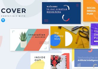 封面页设计信息图形Keynote模板 - 顶尖PPT