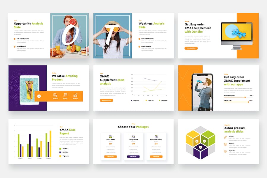 健康补充剂行业keynote模板 - 顶尖PPT