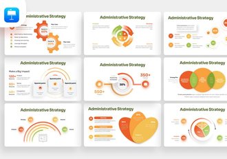 彩色行政战略信息图表图形keynote模板 - 顶尖PPT