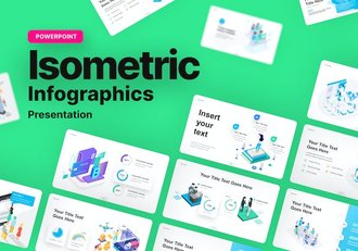 三维立体商业插画图形PPT模板 - 顶尖PPT