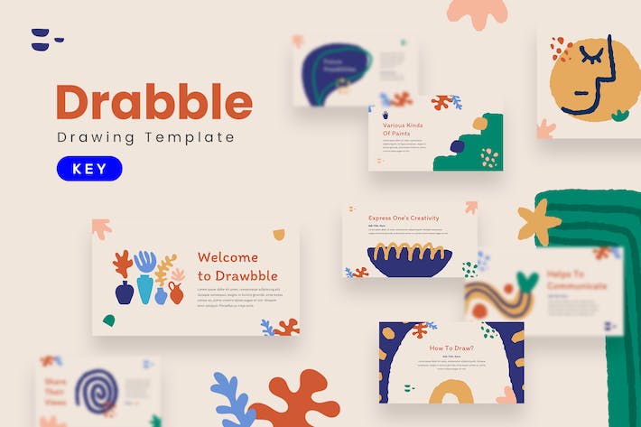 手绘涂鸦风格儿童主题keynote模板 - 顶尖PPT