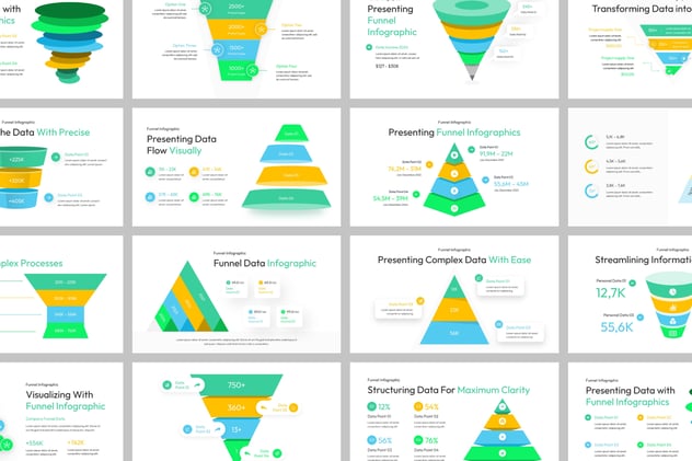 漏斗信息图表PPT模板 - 顶尖PPT