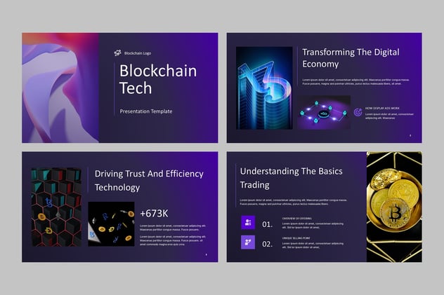 区块链技术解决方案商业计划书PPT模板 - 顶尖PPT