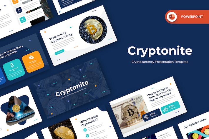 加密软件虚拟加密货币网络科技主题PPT模板 - 顶尖PPT