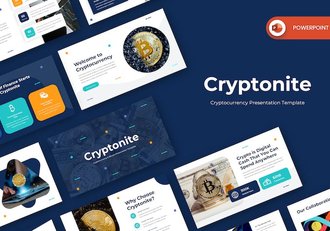 加密软件虚拟加密货币网络科技主题PPT模板 - 顶尖PPT