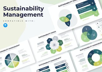 绿色可持续发展管理信息图Keynote模板 - 顶尖PPT