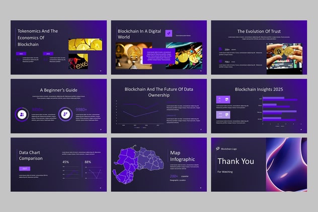 区块链技术解决方案商业计划书PPT模板 - 顶尖PPT