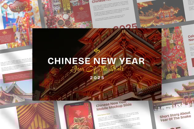 中国新年传统文化民俗展示PPT模板 - 顶尖PPT