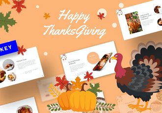 快乐感恩节主题活动宣传Keynote模板 - 顶尖PPT