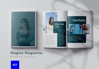 时尚杂志风格展示Keynote模板 - 顶尖PPT