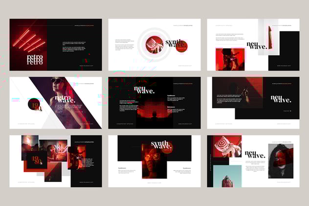 时尚潮流风格keynote模板 - 顶尖PPT