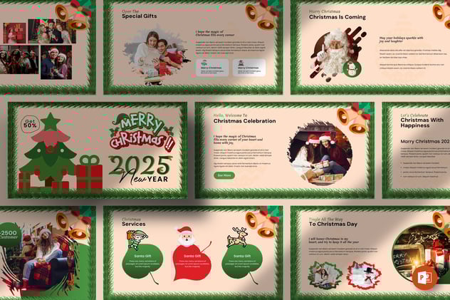 婚礼圣诞节活动派对PPT模板 - 顶尖PPT