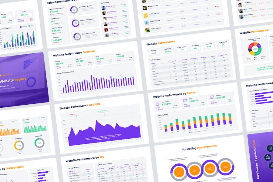 网站电子商务主题演讲商务数据分析keynote模板 - 顶尖PPT