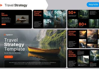 旅游出行攻略keynote模板 - 顶尖PPT