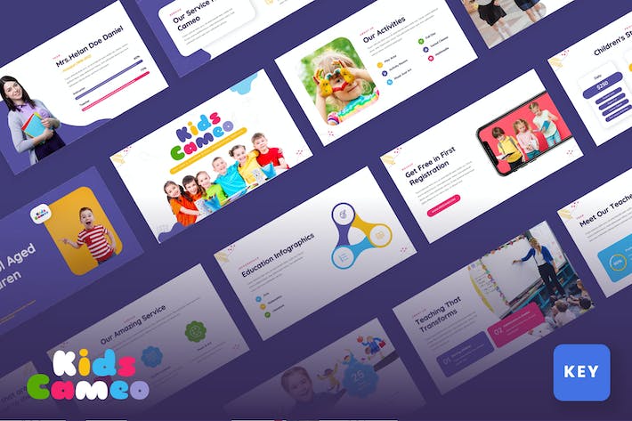 幼儿园日托中心介绍展示keynote模板 - 顶尖PPT