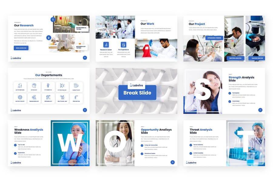 实验室科学研究-PPT模板 - 顶尖PPT