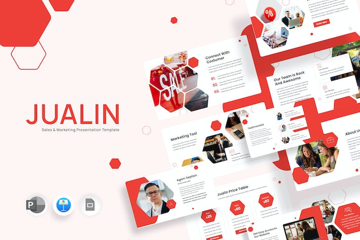 销售营销业绩推广策略Keynote模板 - 顶尖PPT