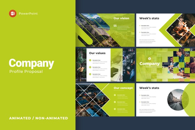 公司简介步骤流程图形动画提案PPT模板 - 顶尖PPT