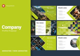 公司简介步骤流程图形动画提案PPT模板 - 顶尖PPT