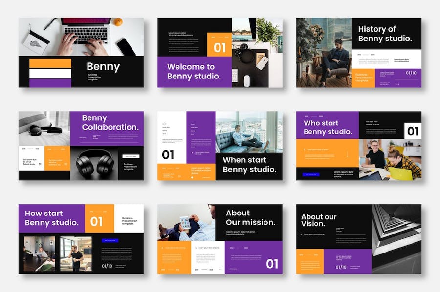 商务企业品牌营销推广Keynote模板 - 顶尖PPT