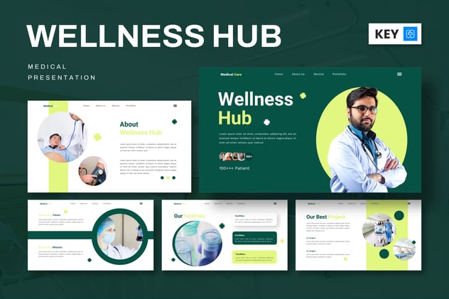 医疗健康中心年度汇报总结keynote模板 - 顶尖PPT