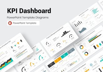 企业KPI数据监控仪表板可视化展示PPT模板 - 顶尖PPT